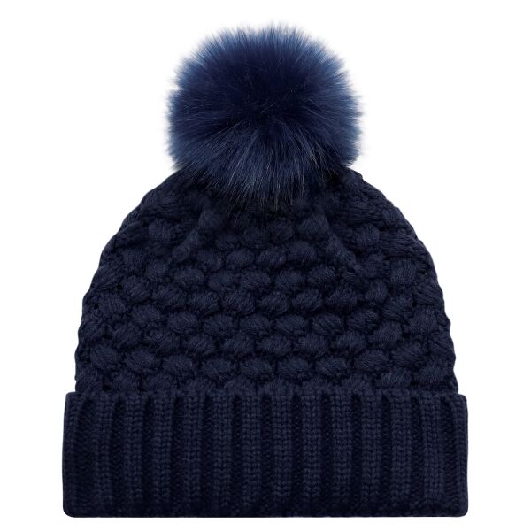 Acrylic - Cuff Toque (Faux Fur Pom Pom 12cm, Womens) Thumbnail