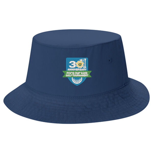 Embroidered Cotton Twill Bucket Hat Thumbnail