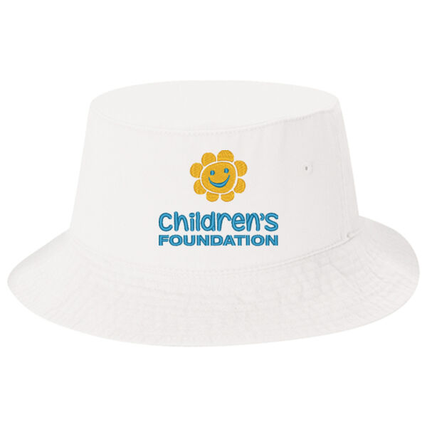 Embroidered Youth Cotton Twill Bucket Hat Thumbnail