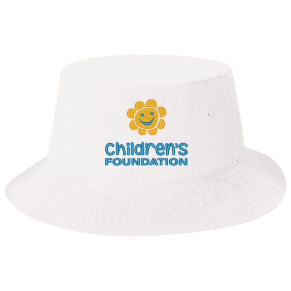 Embroidered Cotton Twill Bucket Hat Thumbnail